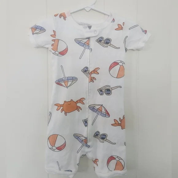2T Shorties 1 Piece Beach Pajamas - Picture 2 of 8